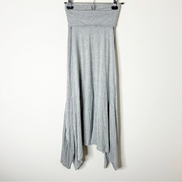 GAP Convertible Maxi Dress 4 in 1 Dress Skirt heather grey Fold over size XS - Picture 3 of 12